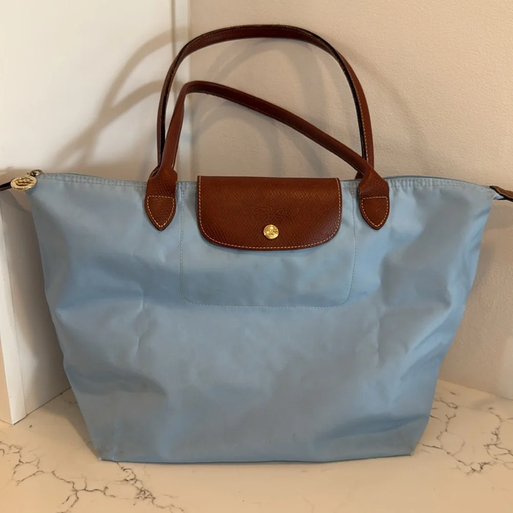Longchamp Nylon Tote  Blue